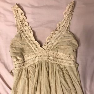 Forever 21 tan floor-length boho dress